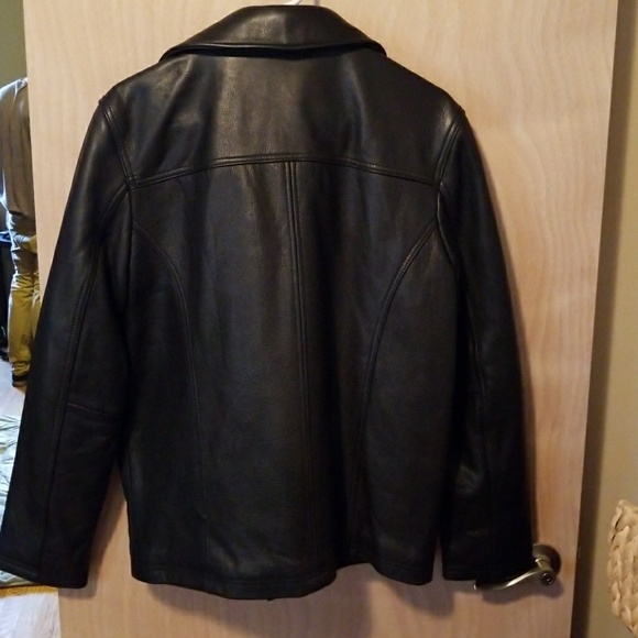 Calvin Klein Leather Coat - Picture 3 of 4